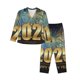 thumbnail image 1 of Balery 2025 New Year 5 Conjunto de Pijama con Estampado para Mujer, Conjunto de Dos Piezas con Manga Larga, Ropa de Dormir Suave con Bolsillos, Pijamas Cómodos-Large, 1 of 7