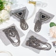 thumbnail image 5 of 4Pcs 2 Styles Iron Fashion Tassel Epaulette Punk Style Shoulder Badge with Glass Grenadine Finding DIY Clothing 145~152x82~90x3.6~4mm 2pcs/style, 5 of 6