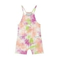 thumbnail image 5 of Aofany Girls Summer Jumpsuit Sleeveless Casual Tie-dye One Piece Romper Loose Fit Summer Spaghetti Strap Overalls Shorts Jumpsuit with Pockets 5-14 Years, 5 of 5
