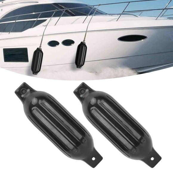 Boat Fenders, Waterproof 2pcs Durable Black Twin Eyes Boat PVC For Sailing Boats Rowing Boats Ski Boats