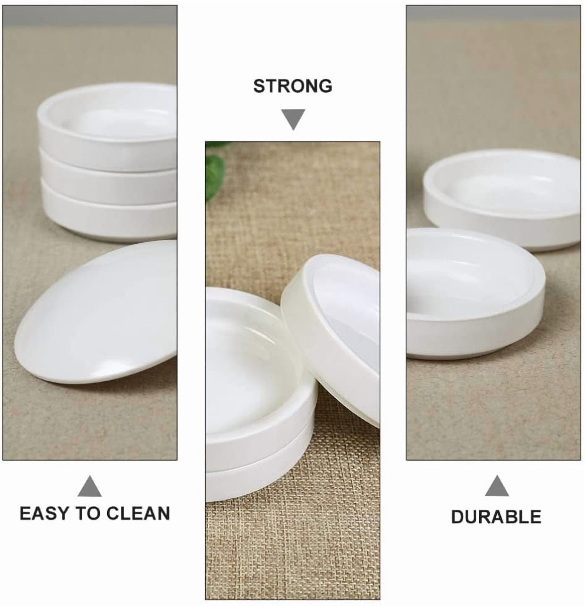 ABPETE Five Layer Ceramic Palette 5 Layers Mixing Trays Set Round Porcelain Watercolor Palettes Sauce Dishes for Artists Students Holding Painting Color S