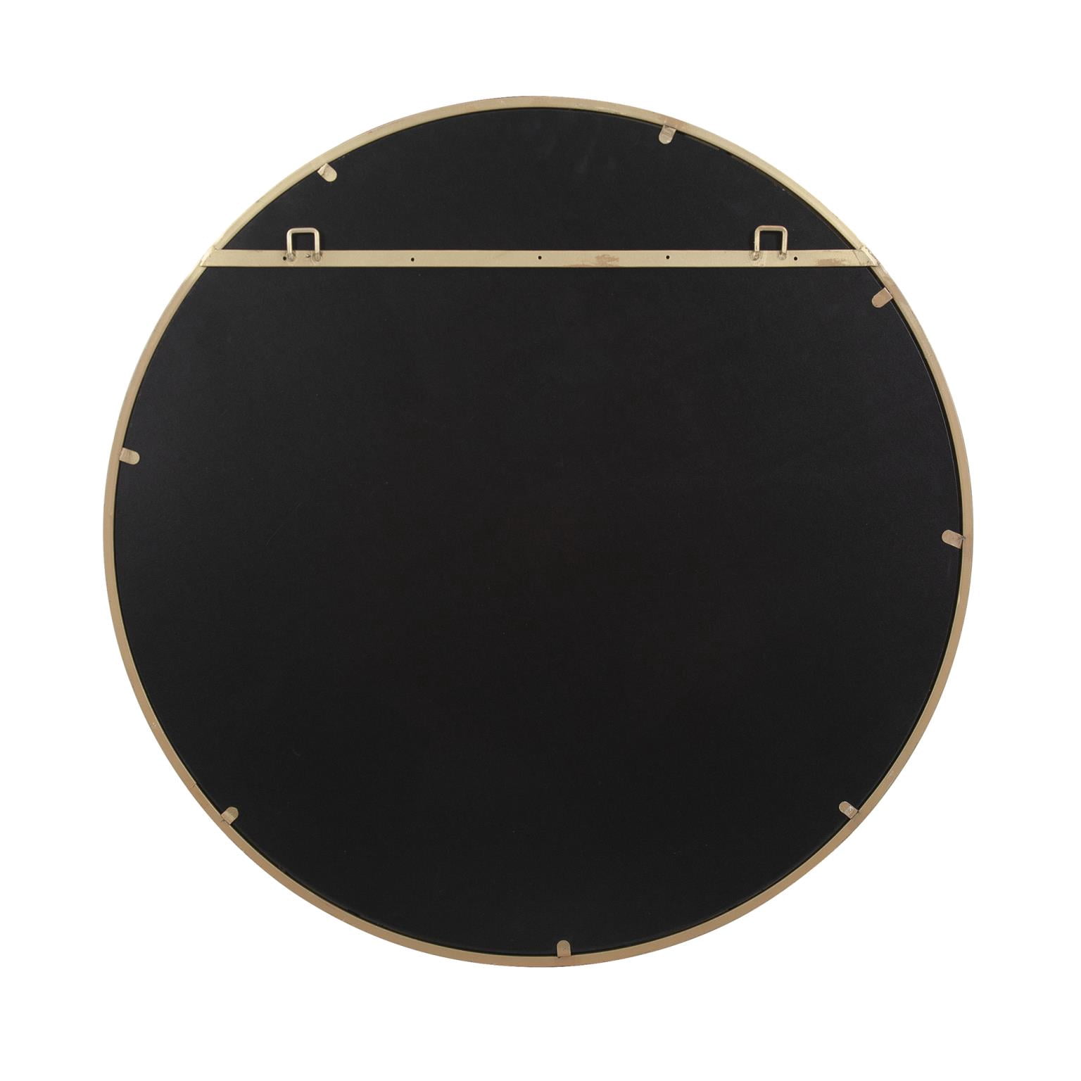 Tyler Dillon Round Wall Mirror with Circular Design and Bronze Metal Frame - 32D x 3/4T