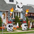 thumbnail image 2 of 8.8FT Halloween Inflatable Skeleton Skull Haunted House Archway Halloween Outdoor Decorations, Blow Up Skull Scary Yard Decorations Built in LED Lights for Yard, Lawn, Garden Arch, 2 of 8