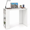 thumbnail image 7 of 35.5" Modern Computer Desk with Bookshelf,Home Office Desk Study Desk Writing Desk for Small Space, White, 7 of 7