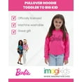 thumbnail image 2 of Sudadera con capucha Barbie para niñas pequeñas, forro polar, rosa, 5T, 2 of 5
