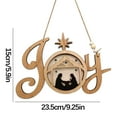 thumbnail image 3 of Merry Christmas Wooden Letters Welcome Hanging Decoration The Birth of Jesus Blessing Ornament Christmas Holiday Wall Window Decoration 10 inch, 3 of 6