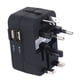thumbnail image 4 of Adaptador de enchufe de alimentación con dos puertos USB, adaptador de enchufe internacional, CA 100-240 V, enchufes EE. UU., RU, UE, AU, negro, 4 of 9