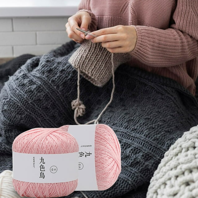 Vrorvz Hand Woven Crochet Yarn Mercerized Baby Fine Thread 50g per Roll for DIY Crafts Weaving and Crocheting for Beginners and Experienced Weavers Soft and Strong for Making Hats Bags and Scarves