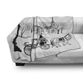 thumbnail image 3 of Sketchy Soft Flannel Fleece Throw Blanket, Old Street Scene Carriage Horse from Twenties Historical Northern Europe Theme, Cozy Plush for Indoor and Outdoor Use, 50" x 70", Black White, by Ambesonne, 3 of 6