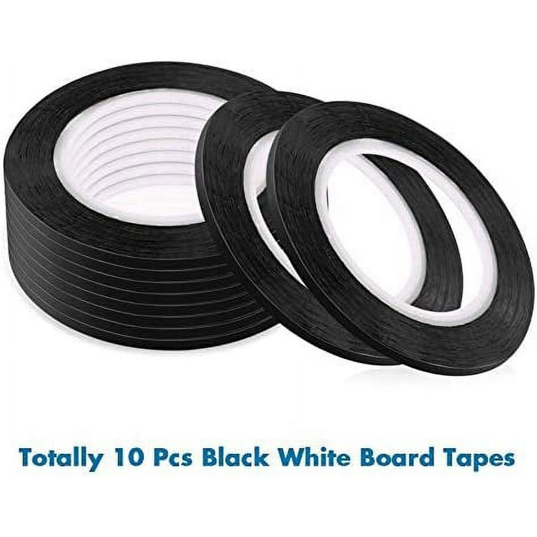 Cridoz 10 Rolls 1/8 Pinstripe Tape Dry Erase Board Tape Whiteboard