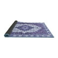 thumbnail image 2 of Ahgly Company Indoor Round Abstract Blue Modern Area Rugs, 4' Round, 2 of 4