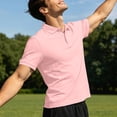 thumbnail image 4 of Luvrsol Mens T Shirt Solid Basic Turndown Collar Short Sleeve Regular Fit Plain Cotton Daily Tops S-3XL, 4 of 8