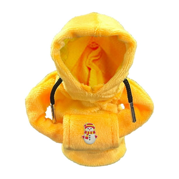 Funda para pomo de cambio de marchas de coche, protector de pomo, decoración divertida, para Navidad muñeco de nieve amarillo