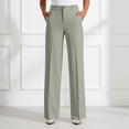 thumbnail image 2 of QTSHPN Wide Leg Pants Women Pure Color Linen Blend Casual Trousers Loose Comfortable Elastic Waist Summer Fashion Versatile Work Pants Women GY2 XXL, 2 of 5