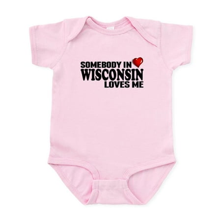 

CafePress - Somebody In Wisconsin Loves Me Body Suit - Baby Light Bodysuit Size Newborn - 24 Months