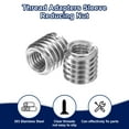 thumbnail image 4 of 8Pcs Threaded Insert, Stainless Steel M5*0.8 Male to M3*0.5 Female 5mm Long, 4 of 6