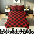 thumbnail image 2 of Erosebridal Vintage Checkered Bedding Sets Full Size, Square Geometric Comforter Sets with Sheets, Buffalo Check Decor, Reversible, 2 of 5