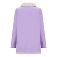 thumbnail image 6 of Dezsed Womens Sherpa Fleece Lined Winter Warm Jackets Stand Collar Button Up ThickOuterwear with Pockets Purple 2XL, 6 of 6