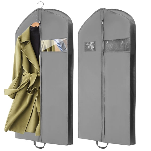 Nestingho 2Ud Bolsa Para Trajes De Almacenamiento Reutilizable Con Ventana Transparente Claro
