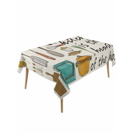 Kitchenware Table Cloth Vintage Kitchen Cooking Tool Retro Beige Waterproof Tablecloth for Rectangle Tables Reusable Washable Fabric Table Cover for Restaurant Kitchen Dining Tables 54 x108 Kitchenware Table Cloth Vintage Kitchen Cooking Tool Retro Beige Waterproof Tablecloth for Rectangle Tables Reusable Washable Fabric Table Cover for Restaurant Kitchen Dining Tables 54 x108