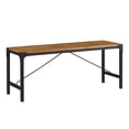 thumbnail image 4 of Walker Edison Rustic Metal and Wood Dining Bench, Barnwood, 4 of 10