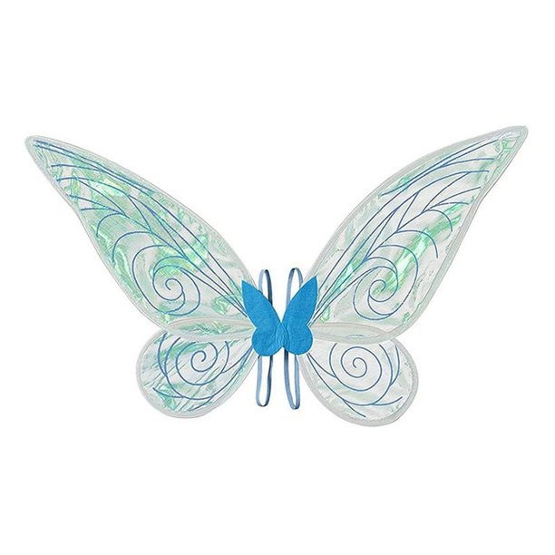 Ala de Hadas de la Mariposa Traje Mujer Chica Chispa Princesa Ala para Halloween Favor Cosplay Traje Azul