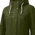 thumbnail image 4 of Staron Women's Hooded Jacket Waterproof Long Sleeve Lightweight Rain Jacket Hooded Windbreaker with Pockets for Outdoor L, 4 of 5