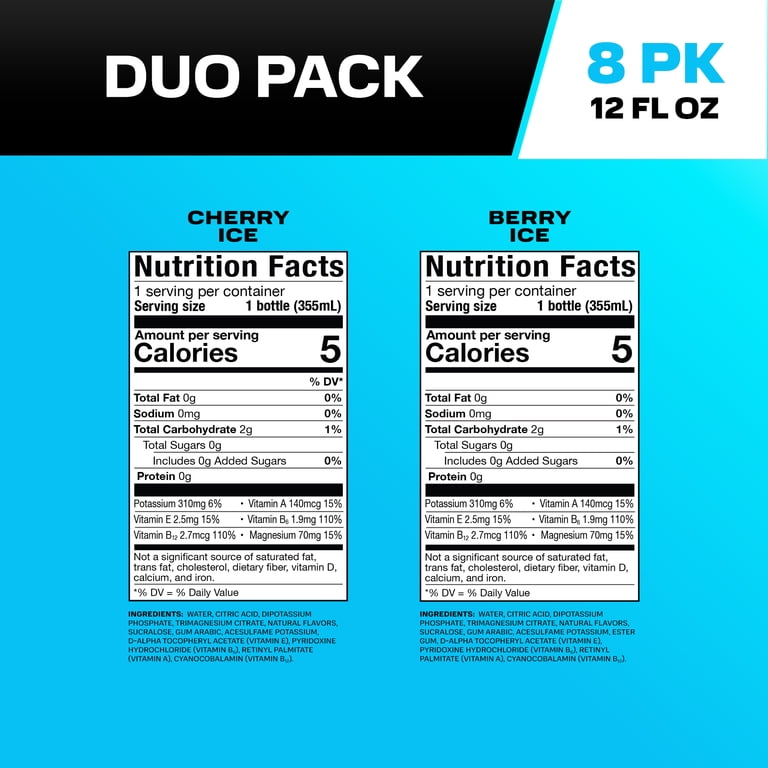 Prime Hydration Zero Sugar Sports Drink Duo Pack, 12 fl oz, 6 Pack photo 2