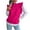 Hot Pink, variant on Women's Knit Sweater Vest Crewneck Solid Color Ruffle Sleeveless Sweaters Casual Loose Fit Comfy Pullover Tank Tops