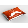 thumbnail image 2 of Ambesonne New Year Pillow Sham 2 Pack, Keep Calm Humor Words, 36"x20", Vermilion White, 2 of 3