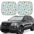 thumbnail image 1 of Balery Frog In Mermaid Parasol para parabrisas de coche de 2 piezas | Parasol plegable para parabrisas delantero de coche para la mayoría de sedanes-Medium, 1 of 6
