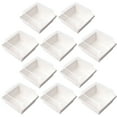 thumbnail image 2 of EeaseMX 1 juego de cajas cuadradas para empaquetar pasteles, cajas gruesas para alimentos con tapa transparente (50 cajas de papel blanco y 50 tapas transparentes), 2 of 7