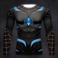 thumbnail image 2 of Halloween Spider Cosplay Costume Long Sleeve T-Shirts Crewneck Graphic Pullover Gym Shirt Blue 2XL, 2 of 5