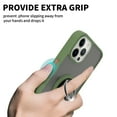 thumbnail image 4 of CoverON For Apple iPhone 13 pro Phone Case, Ring Holder Kickstand Magnetic Mount Clear Hard Back Cover Rubber Bumper, Army Green, 4 of 9