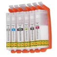 thumbnail image 2 of 6PCS Printer Ink Cartridge PGBK BK C M Y GY Reusable Smooth Output Cartridge Combo Pack for Test Paper 450-451, 2 of 5