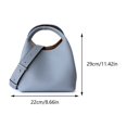 thumbnail image 2 of Bolso tipo cubo de cuero genuino, bolso de viaje informal con diseño de doble cara para mujer, 2 of 3