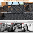 thumbnail image 4 of Large Back Seat Extender for Dogs, Hard Bottom Dog Car Seat Cover for Extended Cab Trucks, Waterproof Dog Hammock Pet Travel Bed Rear Seat Protector Holds 400lbs for Ford F-150 SuperCab, 4 of 10