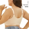 thumbnail image 6 of Support Bras for Older Women Lift No Underwire, Audhol Oversize Front Closure Bras for Women Breathable Wireless Bras No Underwire Support Everyday Bras Ladies Bras Front Closure Beige 90C, 6 of 9