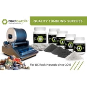Polly Plastics Rock Tumbling Ceramic Filler Media (Large Cylinder Size) Non-Abrasive Ceramic Pellets for All Type Tumblers (1.5 lbs)