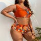 thumbnail image 4 of Traje de baño de 2 piezas para mujer, trajes de baño para mujer, conjunto de traje de baño de dos piezas de talla grande para mujer, bikini estampado, traje de baño push-up elegante, traje de baño bik, 4 of 9