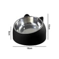 thumbnail image 2 of Cuenco de acero inoxidable para gatos y perros, con protección para las vértebras cervicales y boca oblicua, cuenco para comida para mascotas., 2 of 5