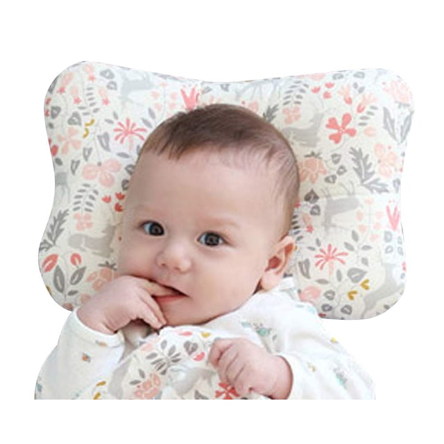 Almohada para Bebé Recién Nacido JanHm Transpirable 3D Air Mesh Algodón Orgánico Bambi Rosa