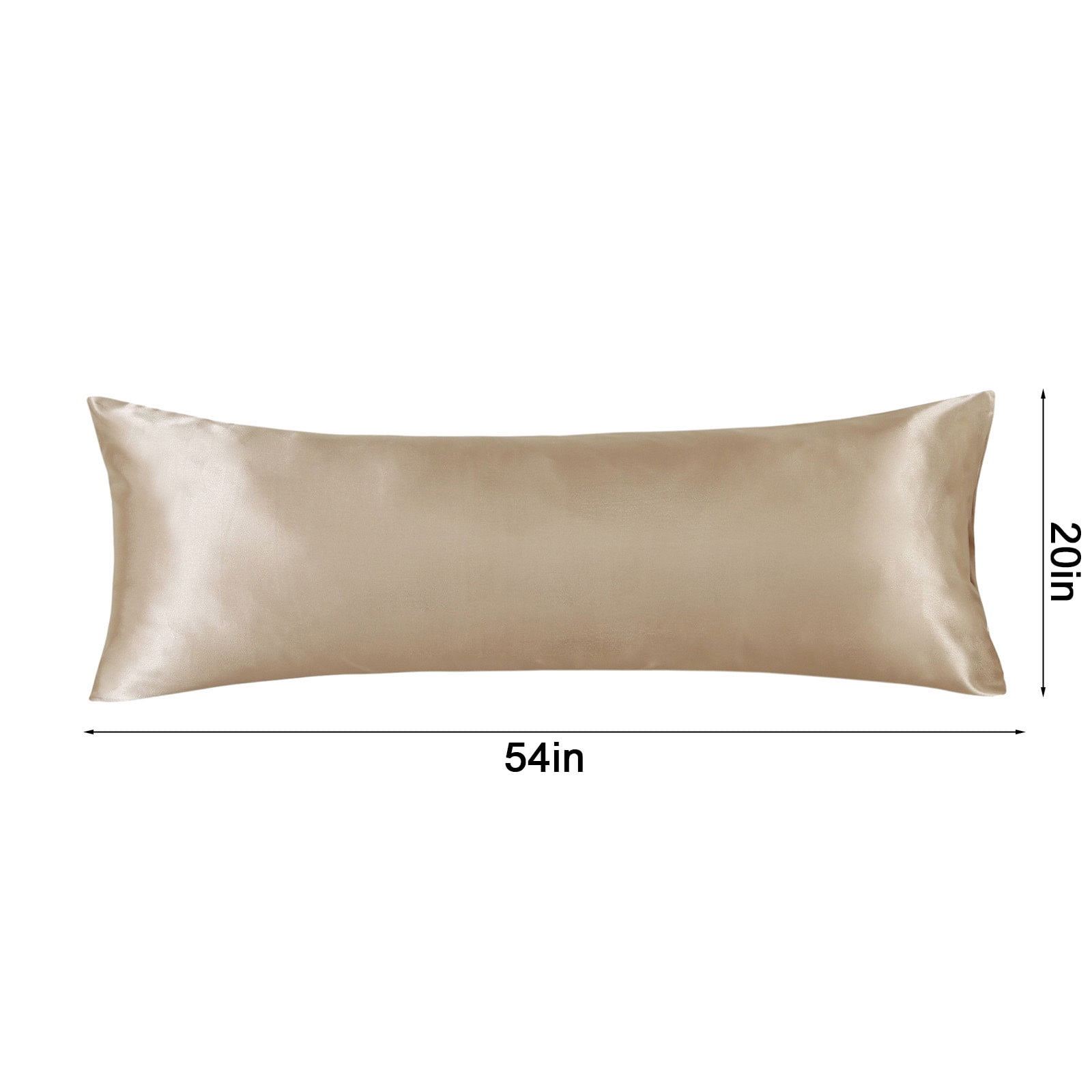JilgTeok 4 Pcs Satin Silk Pillowcase Hair and Skin Friendly Standard Size 51x137cm with Hidden Zipper Soft Breathable Cool Pillow Covers for Sleeping