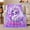 Fairy Cat, variant on Dance Starlight Fairy Ballerina Fawn Design Magical Purple, Mystical Fantasy Scene, Warm Flannel Blanket for Living Room and Bedroom, Art Lovers Housewarming Gift, Fantasy Home Decor
