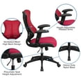 thumbnail image 5 of Flash Furniture High Back Designer Burgundy Mesh Executive Swivel Ergonomic Office Chair with Adjustable Arms, 5 of 12