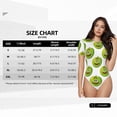 thumbnail image 5 of KLL Women 's Crew Neck Bodysuit Jumpsuits Happy Fruit Print Short onesies Stretch T Shirts, 5 of 7