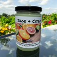 thumbnail image 2 of Sage & Citrus Vegan Coconut Soy 12 oz/ 355 ml Candle Hand-poured, Eco-friendly, Clean Burning, Woodsy/ Clean Fruity Wood Wick, 2 of 5