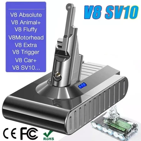 NEW Li-ion Battery For Dyson V8 21.6V Absolute SV10 Animal Fluffy Vacuum Cleaner