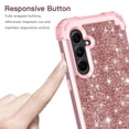 thumbnail image 2 of Casetego for Samsung Galaxy S24 Plus 5G Case,Glitter Shockproof Three-Layer Heavy Duty Hybrid Sturdy High Impact Protective Cover Girls Women,Shiny Rose Gold, 2 of 8