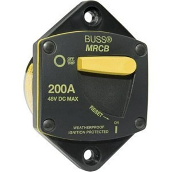 Blue Sea  200 Amp Panel Mount 187 Series Circuit Breaker - Blue